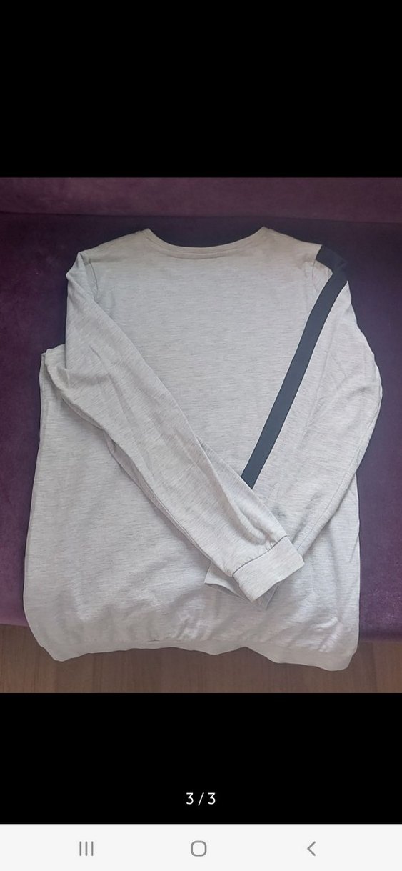 Erkek Gri Uzun Kollu Baskılı Sweatshirt - Görsel 3