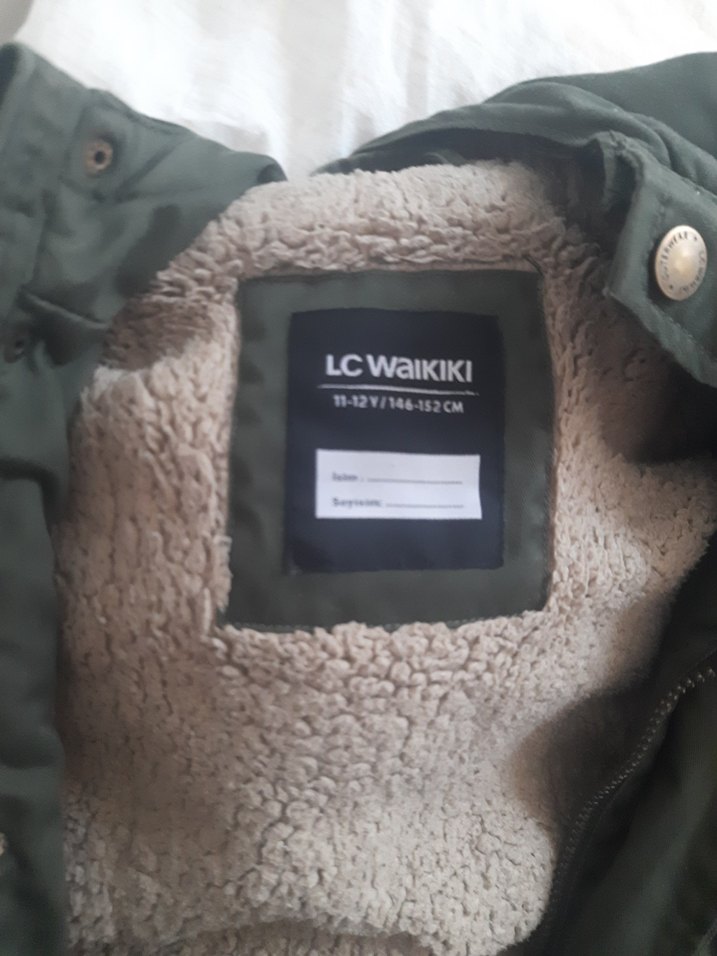 Düğmeli Erkek Çocuk Gri Kaban - Görsel 2