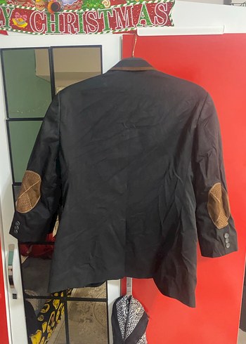 Kadın Siyah Kemerli Midi Blazer Ceket - Görsel 4