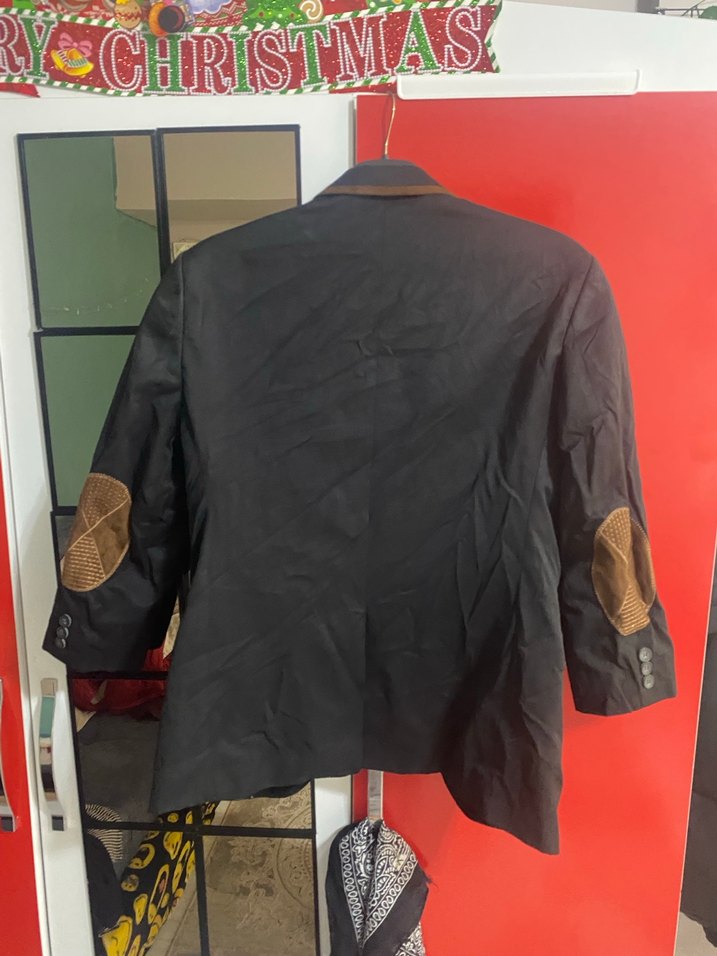 Kadın Siyah Kemerli Midi Blazer Ceket - Görsel 4