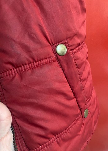 Düğmeli Kırmızı Kadın Yelek - Görsel 4