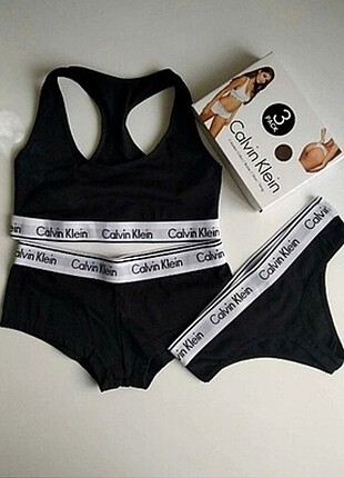 Calvin Klein bayan üçlü set siyah