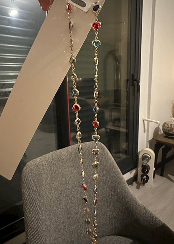 Çelik Renkli Kalp Detaylı Dekolte Kolye - Görsel 5