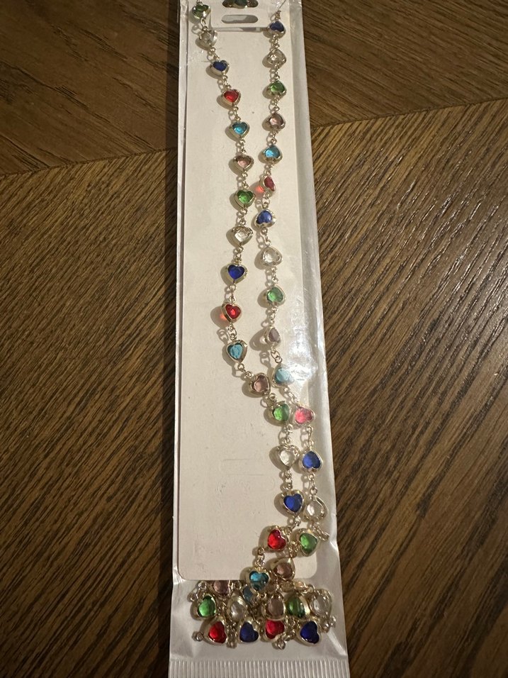 Çelik Renkli Kalp Detaylı Dekolte Kolye - Görsel 4