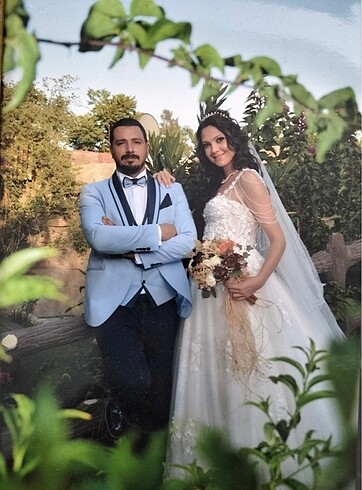 Özel Tasarım Fransız Güpürlü Helen Gelinlik - Görsel 6