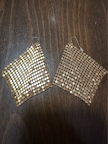 Çelik Gold Renkli Fular Küpe