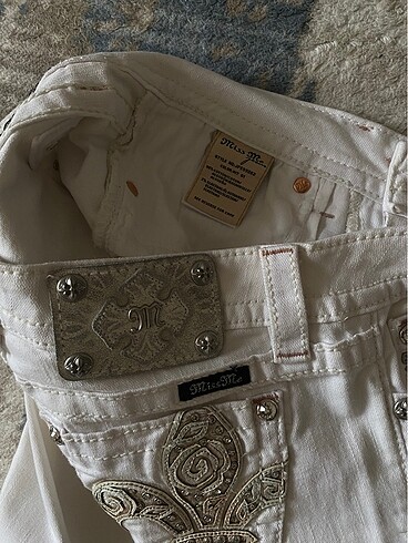 30 Beden beyaz Renk Miss me jean true religion pislick y2k flared