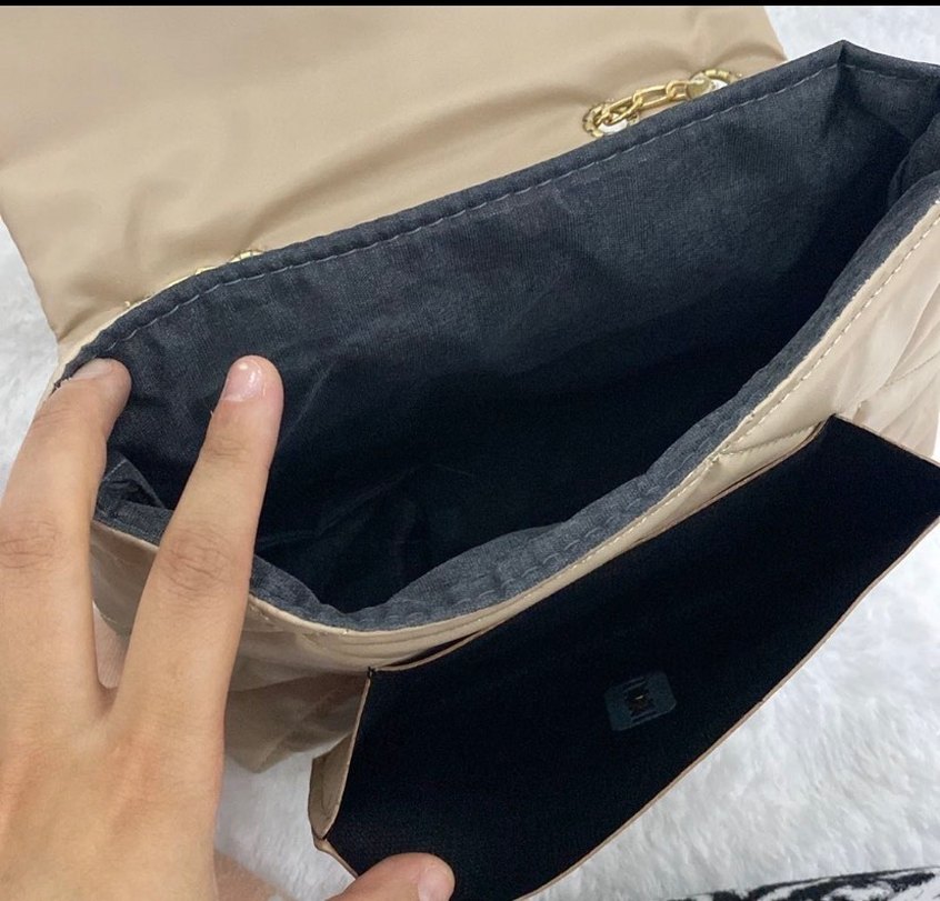 Bej Zincir Askılı Kadın Çanta - Görsel 3