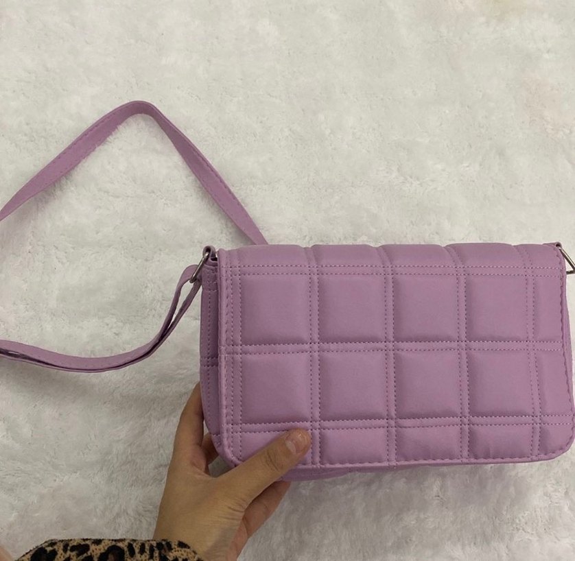 Pastel Mor Kadın Omuz Çantası - Görsel 2