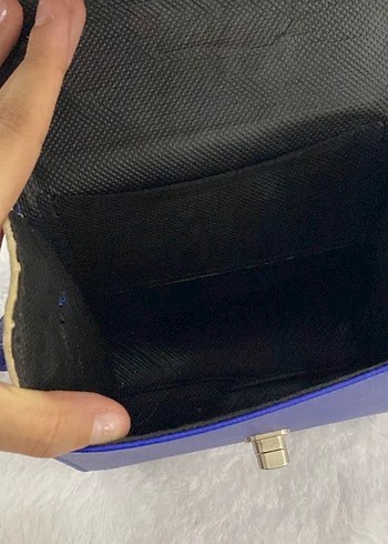 Mavi Deri Kadın Çapraz Çanta - Görsel 3