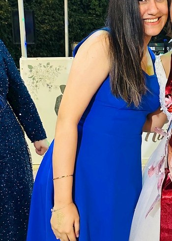 Mavi Midi Boy Elbise - Görsel 3