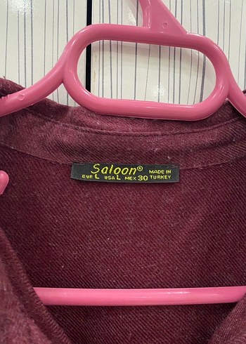 Bordo Nakışlı Süet Kadın Gömlek - Görsel 3