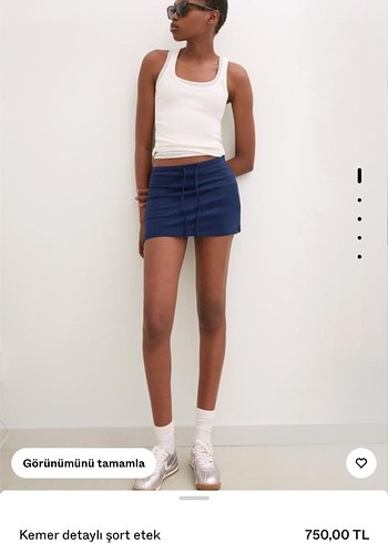 bershka sortlu Mini Etek
