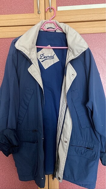vintage mavi ceket mont