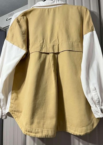 Kadın Beyaz Keten Düğmeli Gömlek - Görsel 2