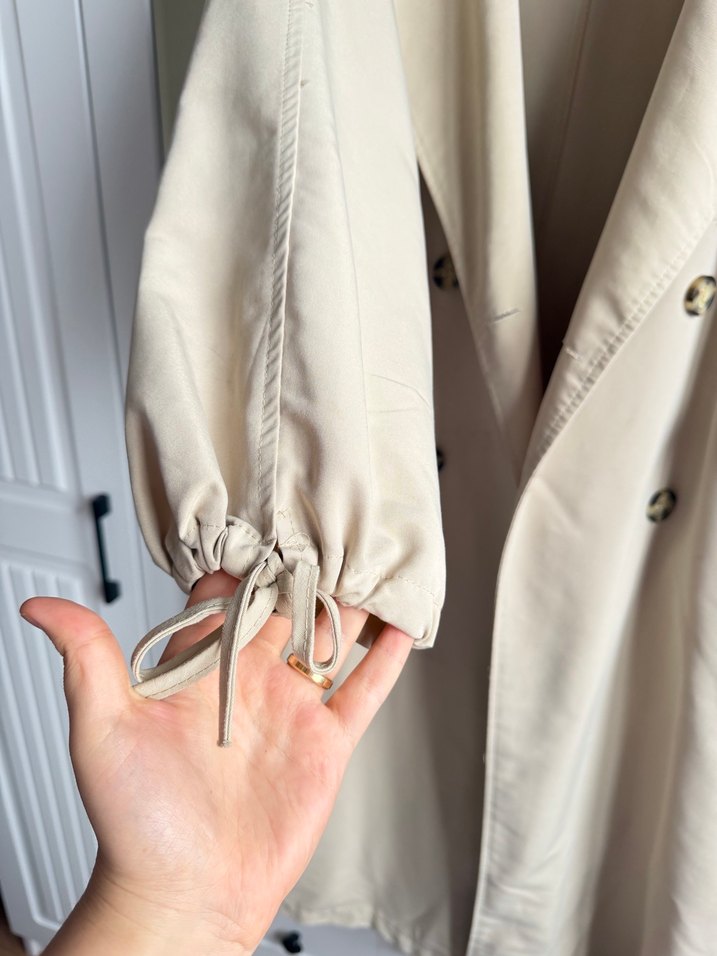 Bej Midi Kadın  Henza marka Trençkot - Görsel 2