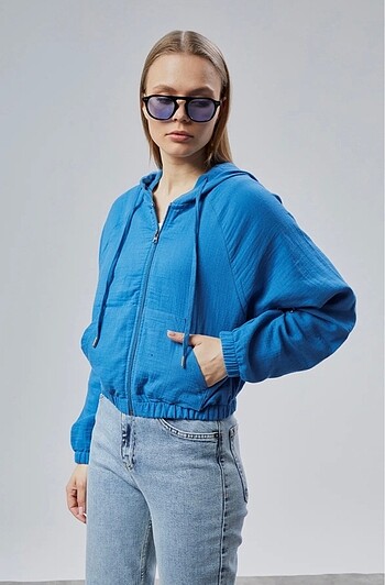 s Beden Müslin Fermuarlı Sweatshirt