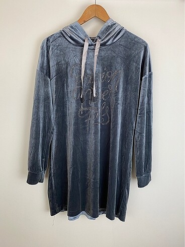 Kadife Kapüşonlu Sweatshirt