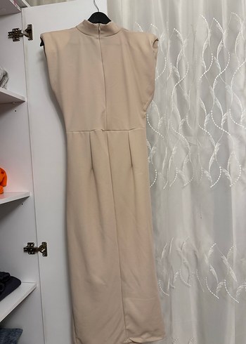 Krem elbise - Görsel 3