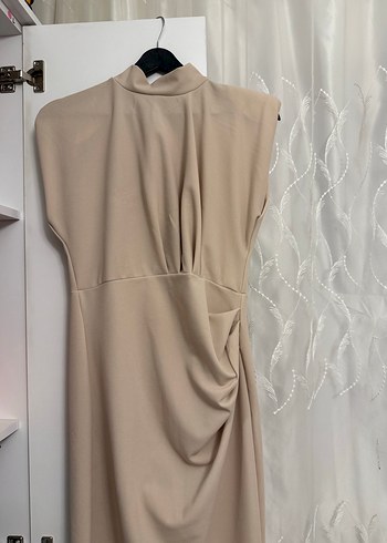 Krem elbise - Görsel 2