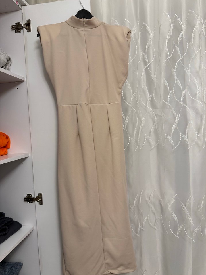 Krem elbise - Görsel 3