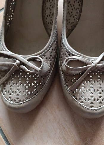 Kadın Bej Dolgu Topuklu Klasik Ayakkabı - Görsel 2