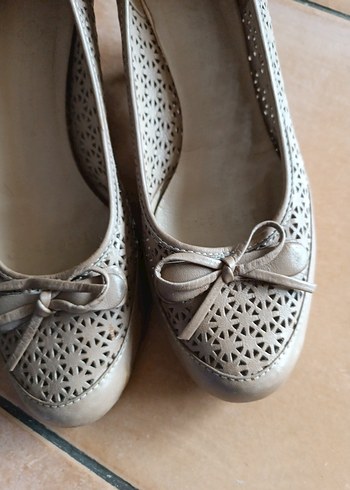 Kadın Bej Dolgu Topuklu Klasik Ayakkabı - Görsel 7