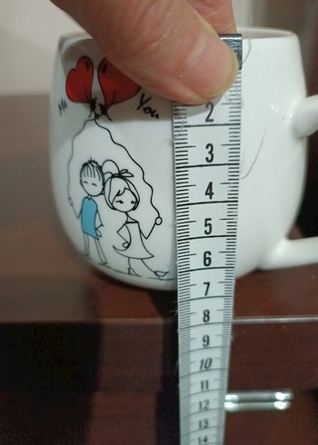 Kalp Balonlu Beyaz Seramik Kupa - Görsel 5