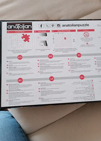 Anatolian 1000 Parça Altın Renkli Puzzle - Görsel 3