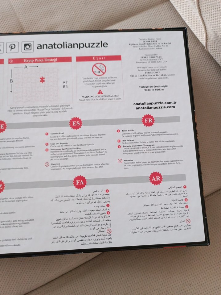 Anatolian 1000 Parça Altın Renkli Puzzle - Görsel 4