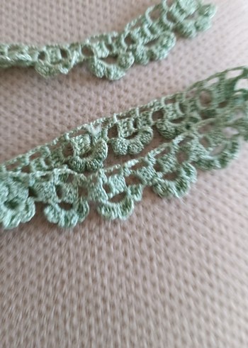 Yeşil Bohem El Yapımı Dantel Şerit - Görsel 3