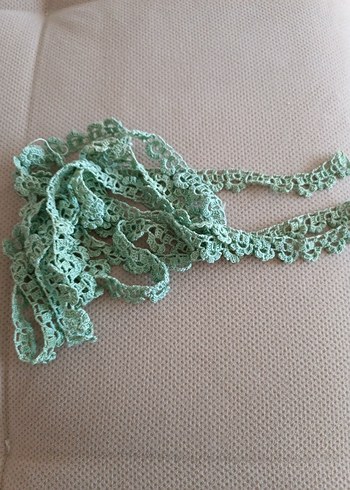 Yeşil Bohem El Yapımı Dantel Şerit - Görsel 2