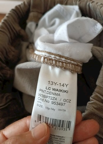 13-14 Yaş Beden kahverengi Renk Erkek Çocuk Kahverengi Denim Pantolon