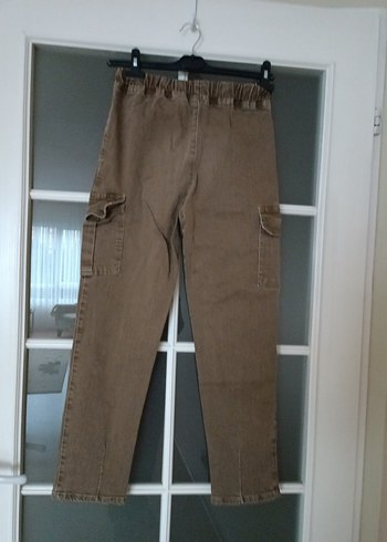 13-14 Yaş Beden Erkek Çocuk Kahverengi Denim Pantolon