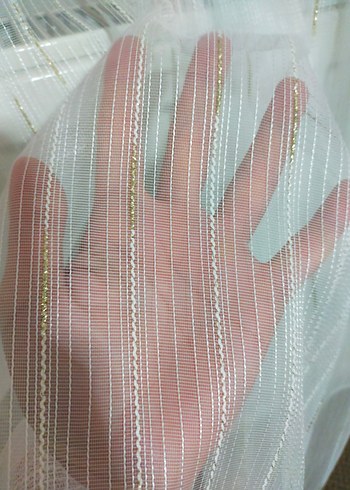 Beyaz Düz Modern Tül Perde - Görsel 4