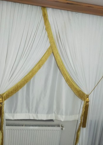 Altın İşlemeli Modern Perde - Görsel 2