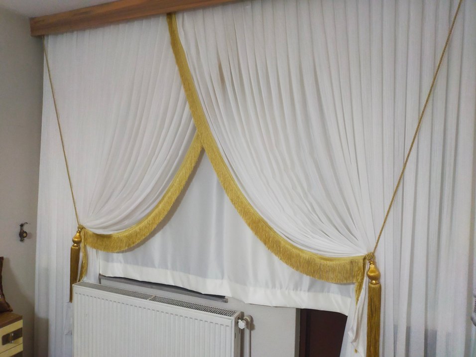 Altın İşlemeli Modern Perde - Görsel 5