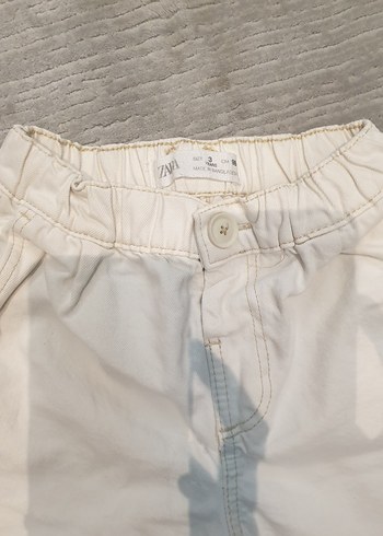 Zara Erkek Çocuk krem Rahat Kesim Pamuk Pantolon