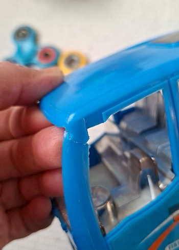 Renkli Mavi Oyuncak Araba Seti - Görsel 2