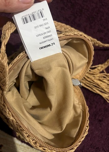 Bej Örgü Kadın Çapraz Çanta Püsküllü - Görsel 2