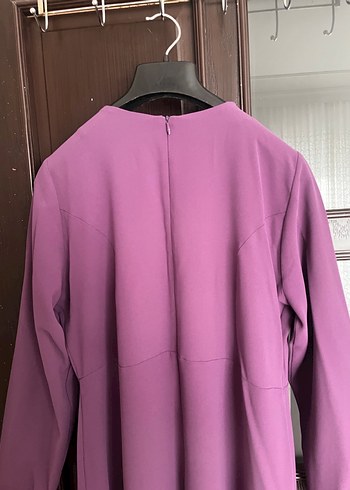 Lila Uzun Kollu Kadın abiye - Görsel 4