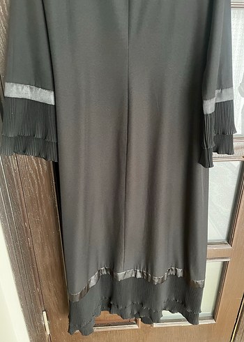 Uzun Kollu Siyah Kadın Ferace - Görsel 3