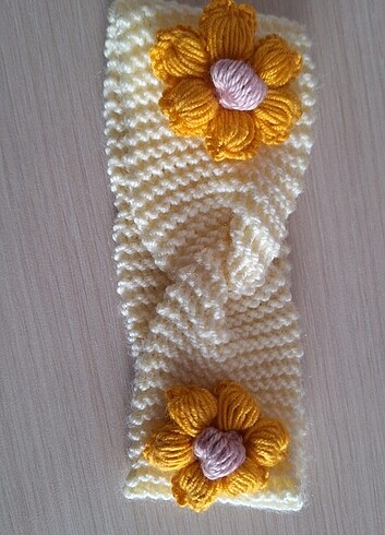 Örgü kız bebek bandana