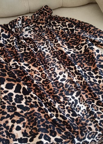 Leopar Desenli Gömlek - Görsel 2