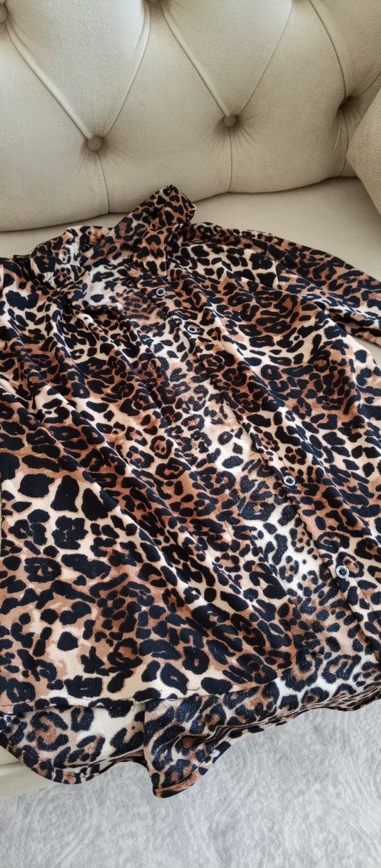 Leopar Desenli Gömlek - Görsel 2