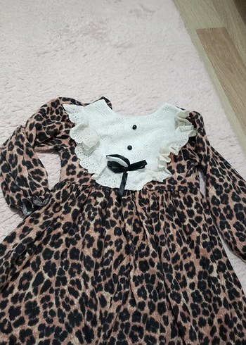 Kız Çocuk Desenli Elbise - Görsel 2