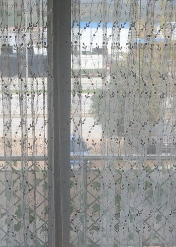 İşlemeli Beyaz Bohem Perde - Görsel 8