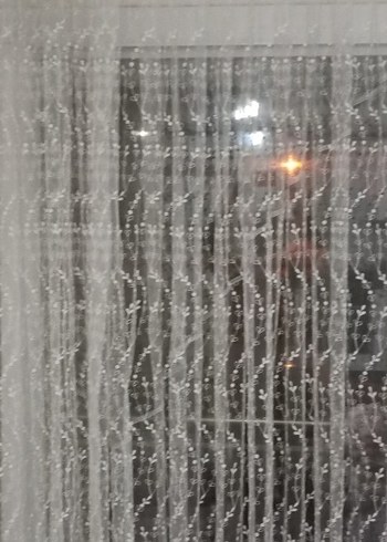 İşlemeli Beyaz Bohem Perde - Görsel 4