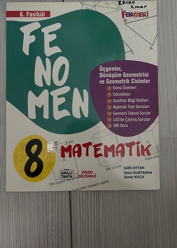 Fenomen 8. Sınıf Matematik Kitabı