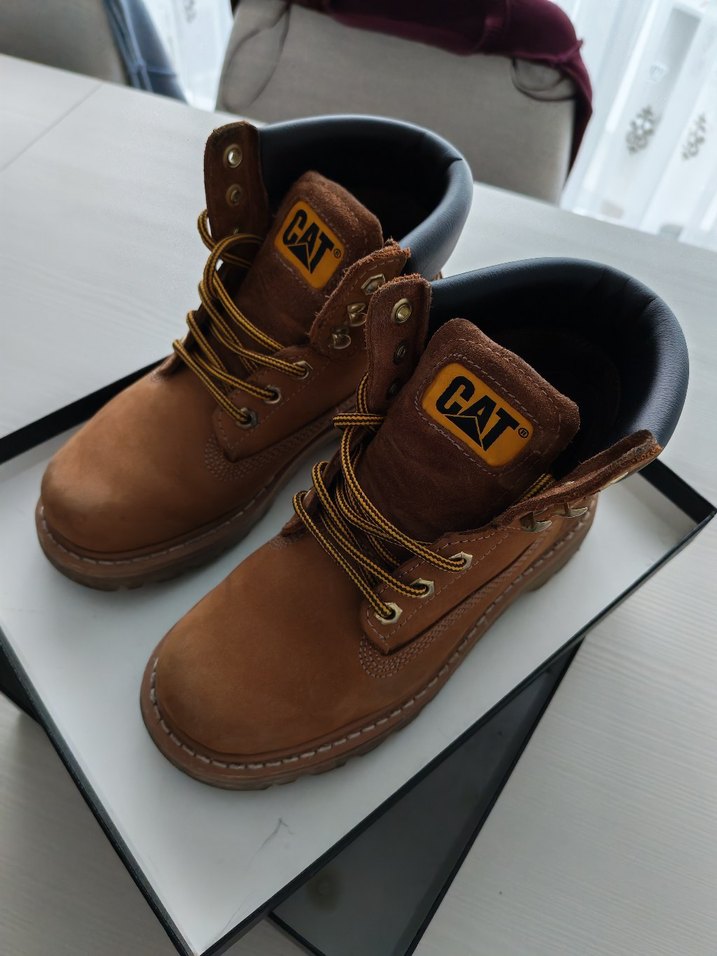 CAT Kadın Tarçın 36 numara Deri Dolgu Topuklu Bot - Görsel 3